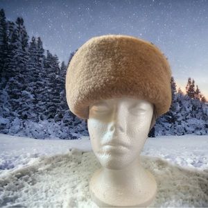 vintage German shearling hat